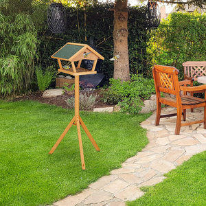 Mangeoire à oiseaux de jardin sauvage en bois moderne <span class=keywords><strong>pour</strong></span> cage Mangeoires à oiseaux Maison Mangeoire à oiseaux Poteau - Product Image 3