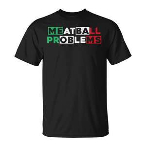 Camiseta con la bandera italiana de Meatball Problems para mujer, New Jersey Garden Nj - Product Image 1