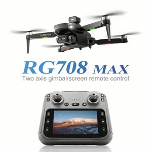 โดรนรุ่นใหม่ RG708 MAX GPS พลาสติกขนาดเล็ก 4K สำหรับผู้เริ่มต้น พับเก็บได้ กล้องคู่ หน้าจอควบคุมระยะไกล 1200 ม. ระบบเลเซอร์หลบหลีกสิ่งกีดขวาง - Product Image 5