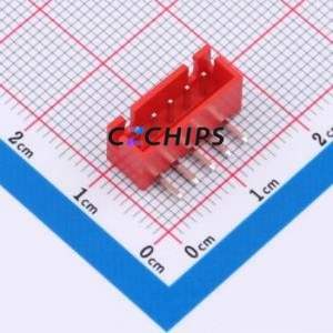 BX-XH2.54-5PWZ-R Wire-to-Board Pin Header Bent Lead Through Hole,P=2.54mm Connector 1x5P 2.5mm Right Angle Insert XH - Product Image 1
