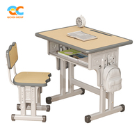 Bureau en bois dur massif écologique de qualité supérieure Table et chaises en bois d'inspiration moderne pour enfants Bureau pour enfants réglable en croissance