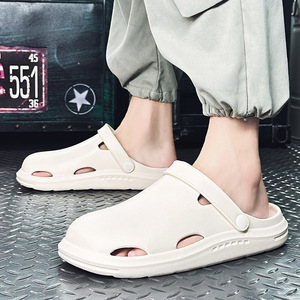 Sandalias transpirables antideslizantes de suela gruesa para hombre, material EVA, tacón plano, color sólido, ropa de playa para exteriores, talla 35 46 - Product Image 4