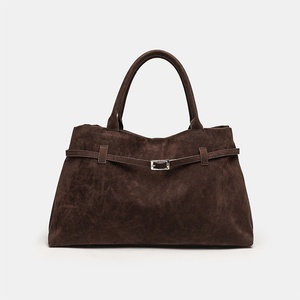 Bolso de Mano <span class=keywords><strong>Vintage</strong></span> para Mujer, Bolso de Gran Capacidad para el Trabajo, Elegante Bolso de Hombro de Gamuza y Felpa - Product Image 1