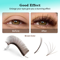 Extensions de cils SP EYELASH en forme de fleurs, cils floraux 5D marron 0.07, volume pré-fait facile à poser, vente en gros pour salons, marque privée