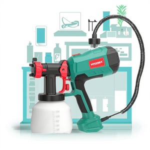 Système de pulvérisation de peinture électrique 600 W, pulvérisateur HVLP 1200 ml, 3 motifs de pulvérisation, 4 buses, 2 outils de nettoyage, bricolage - Product Image 3