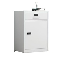 Archivador Metálico Moderno para Hogar, Oficina o Sala de Estar, con Cajones y Estantes, Mueble de Almacenamiento