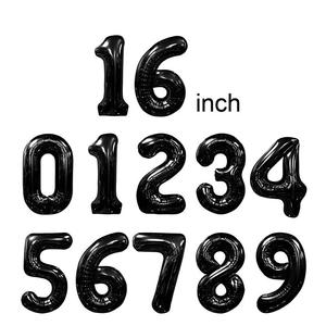 Nuevas llegadas Globos de cumpleaños de papel de aluminio de 16 pulgadas <span class=keywords><strong>Globo</strong></span> de número de helio 0-9 Globos de número de papel de aluminio para decoraciones de fiesta - Product Image 2