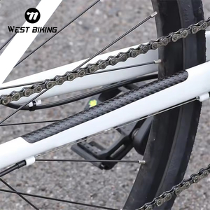 WEST BIKING nouveau <span class=keywords><strong>cadre</strong></span> de <span class=keywords><strong>protection</strong></span> de chaîne de vélo autocollant en Fiber de carbone route <span class=keywords><strong>vtt</strong></span> vélo protecteur de <span class=keywords><strong>cadre</strong></span> résistant aux rayures autocollant amovible - Product Image 1