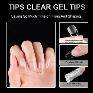 Faux ongles <span class=keywords><strong>en</strong></span> <span class=keywords><strong>amande</strong></span>, couverture complète, ultra-fins, sans couture, style mat mignon, pas besoin de lime/polissage, extensions d'ongles, pointes - Product Image 5