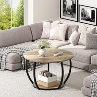Table basse pliable multifonctionnelle de style américain moderne en bois et panneaux de densité pour petits appartements