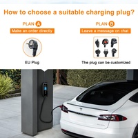 Chargeur de voiture électrique portable Feyree Niveau 2 3,5 kW 16A Prise de charge réglable Stations de charge de véhicules électriques Lumière LED pour EVSE Véhicule électrique