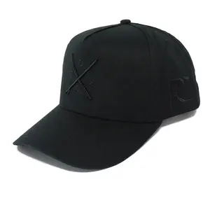 2022 neue Designs Benutzer definierte hochwertige Mode 5 Panel Hip Hop Baseball Strukturierte gebogene Krempe Stickerei Logo Unisex Hüte Kappen