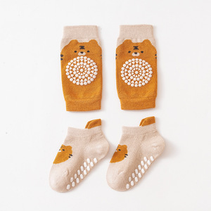 2025 vendita calda ginocchiere e calzini per bambini Set ginocchiere per bambini per gattonare morbida protezione a maglia per bambini e bambini che gattonano - Product Image 6