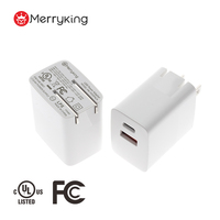 Para Merryking PD 20W Cargador rápido Puerto USB de pared Cargador de teléfono para iPhone para Samsung iPad Cargador DE TELÉFONO MÓVIL DE VIAJE PD
