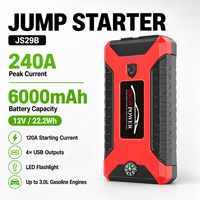 Démarreur de voiture compact 12V 6000mAh 240A pour alimentation d'urgence en bord de route
