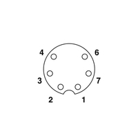 Assemblage de câble femelle M12 6 prises avec couvercle de connecteur mâle en étain plaqué M12 Connecteurs de type produit