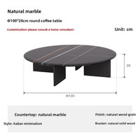 Table basse en marbre italien, petite taille, design moderne et minimaliste, meubles de salon, nécessite l'assemblage SG018