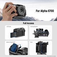 NEEWER A6700 Cage de caméra pour Sony Alpha 6700 Plate-forme vidéo en aluminium avec serre-câble Rails NATO Cold Shoe