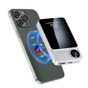 Powerbank Ultra Sottile con Logo Personalizzato, 5000mAh, Metallo, Ricarica Wireless Magnetica 15W, 10000mAh, Colore Nero, Caricabatterie per Telefono Cellulare - Product Image 6