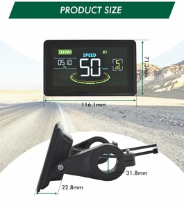 Superbsail V20 Xe đạp điện h6c đầy màu sắc <span class=keywords><strong>LCD</strong></span> Đồng hồ tốc độ hiển thị với USB UART cho xe đạp điện (5Pin) với mã & chuyển đổi - Product Image 2