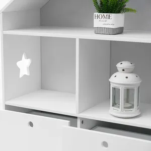 Goede Kwaliteit Kinderen Speelgoed Organizer Luxe Moderne Kids Beweegbare Houten Opbergrek Goedkope Kast Kinderen Speelgoed Opslag Plank