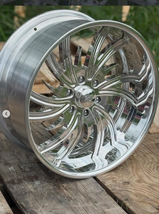 RCSR RUCCI WHEELS <span class=keywords><strong>Intro</strong></span> 22 24 26 28 pouces, jantes Forgiato Azioni, jante à lèvre chromée brossée avec volant de 15 pouces - Product Image 4