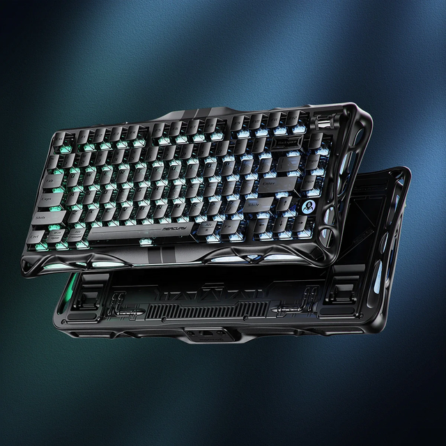 New GravaStar Mercury V75 Wired Gaming Keyboard 8kHz Polling Rate RGB Black/Gray Hot-Swap Custom HE Switch Keyboard
