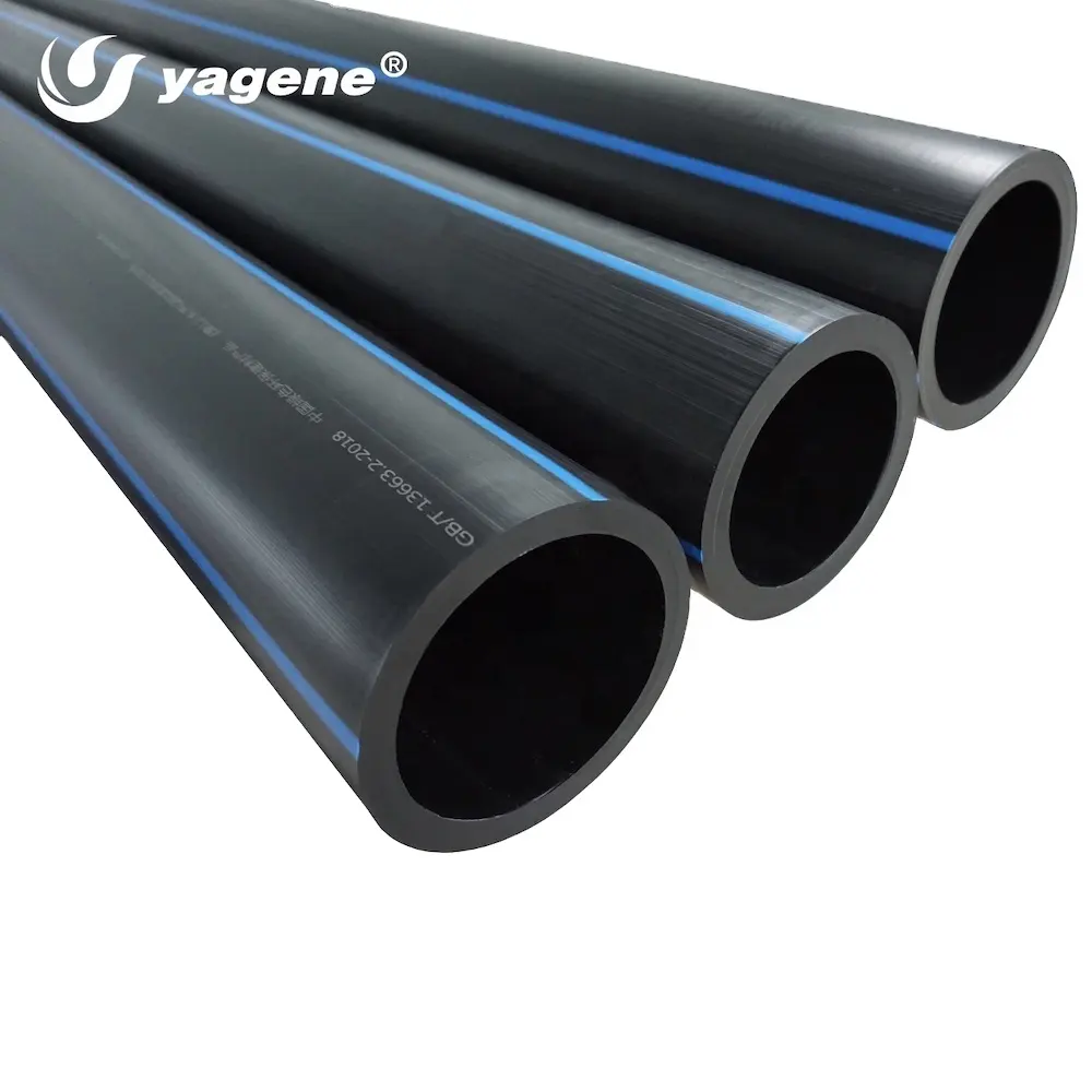 YAGENE hot sale pe100 HDPE plastic pipe sdr11 pn16 pipes HDPE water pipes for spring water