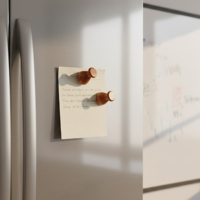 Leistungsstarke Neodym-Holz-Magnetspangen Dekorative Walnussholz-Magnete für Whiteboard & Kühlschrank Ästhetisches Bürozubehör