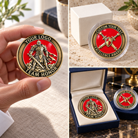 Pièces de défi personnalisées en laiton antique avec émail rouge et relief 3D, récompenses d'équipe commémoratives d'entreprise, cadeaux de collection