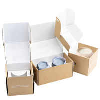 Boîte d'emballage en carton rigide pour bougie parfumée avec logo personnalisé, revêtement UV et gaufrage, recyclable, taille personnalisée pour cadeau et artisanat