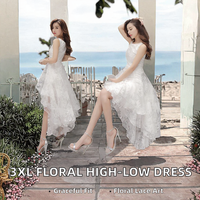 Robe de mariée blanche en satin sans manches, taille 3XL, coupe trapèze, dentelle florale, longueur genou, multi-couches, pour la plage