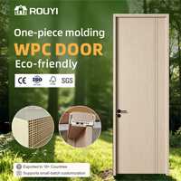 Puerta de Madera y Plástico Compuesto (WPC) Personalizada para Proyectos Hoteleros, Puerta Abatible de Fábrica