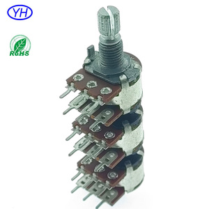 Yuwah Chất Lượng Cao 16Mm Quay <span class=keywords><strong>Potentiometer</strong></span> 6 Gang 18 Pin 10K <span class=keywords><strong>50K</strong></span> 100K Ohm Carbon Phim Cho Âm Thanh - Product Image 3