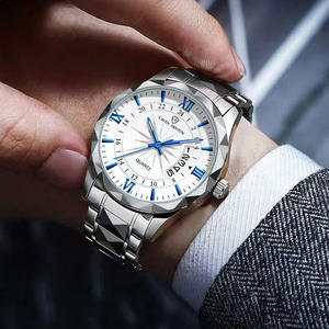 นาฬิกาควอตซ์มีสไตล์กันน้ำปฏิทินของผู้ชายสไตล์เรียบง่ายสินค้าส่งออกยอดนิยมชุดลายเพชร - Product Image 2