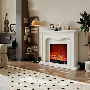 Cheminée de style français, chauffage d'appoint décoratif à flamme simulée pour salon domestique - Product Image 3