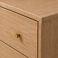 Commode de chambre OAKEN de style américain, personnalisable, en bois massif, meuble de rangement de luxe avec tiroirs, mobilier de maison