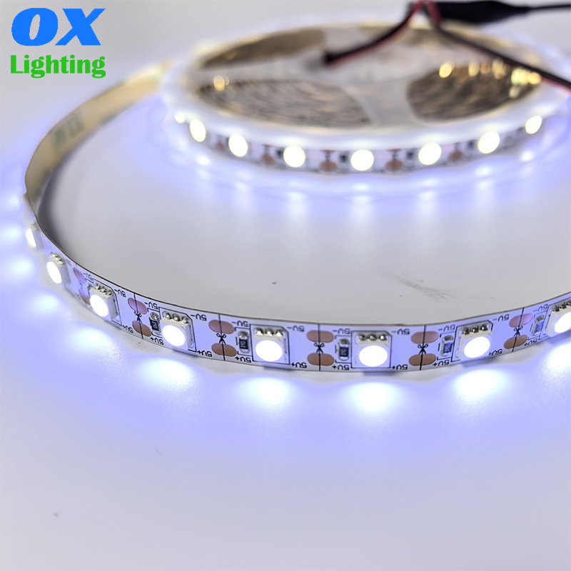 5v 12v 24v Smd 5050 Violet Detection UV Curing Invisible Glue Fluorescence Inspection 365nm UV LED Strip Light