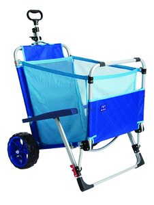 <span class=keywords><strong>Carrito</strong></span> de <span class=keywords><strong>Playa</strong></span> Plegable Portátil de Doble Uso con Logotipo y Color Personalizados, Silla Reclinable para Exteriores con Ruedas Todoterreno - Product Image 3