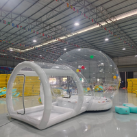 Maison à bulles gonflable en PVC Darlingkids et tente avec plateforme rebondissante, tente dôme, matelas pneumatique pour le team building en plein air, installation facile