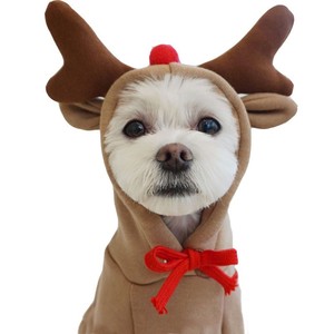 Disfraz de Reno Navideño para Perros y Gatos, Sudadera con Capucha de Forro Polar, Disfraz de Invierno con Diseño Animal - Product Image 5