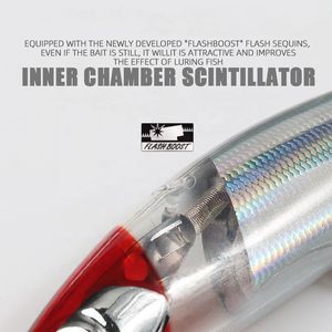 Señuelo Duro ABS Sinking Minnow 12cm 38g con Lentejuelas Internas Flashboost, Optimizado para Pesca de Atún y Cabeza de Serpiente <span class=keywords><strong>en</strong></span> Agua Salada - Product Image 2