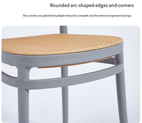 Chaise de salle à manger en plastique, meuble de maison moderne en polypropylène, café Pp, vente en gros,