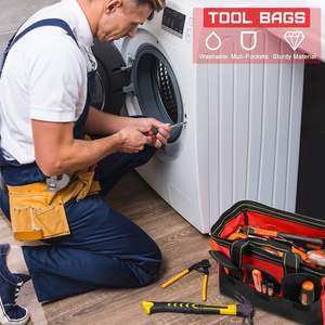 Sac à outils pour électricien et mécanicien, échantillon gratuit, avec poignée rigide, bandoulière et plusieurs poches, de bonne qualité - Product Image 5