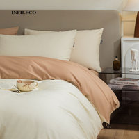 Drap plat en coton 100% certifié OEKO-TEX, taille King, respirant, doux, drap de lit naturel pour la maison moderne, décoration d'hôtel de luxe