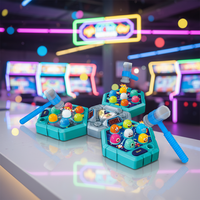 Jeu de tape-taupe pour 3 joueurs avec lumières, sons, tableau de scores LED, marteau interactif, cadeau pour enfants de 3 à 10 ans