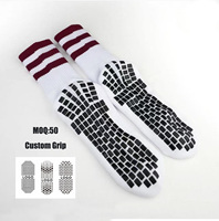 Chaussettes de sport antidérapantes professionnelles en gros avec design gratuit, chaussettes de football à adhérence, chaussettes de badminton, chaussettes de football
