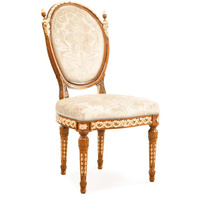 Table à manger vintage en bois massif de style antique italien avec chaises assorties pour la maison et le restaurant
