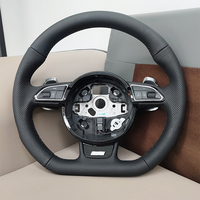 Volant en cuir et fibre de carbone sur mesure pour Audi A4 A5 A3 B8 Q5 Q3