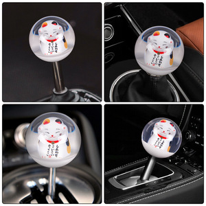 Pommeau de levier de vitesse Lucky Cat en résine, universel pour voiture, design ergonomique - Product Image 5